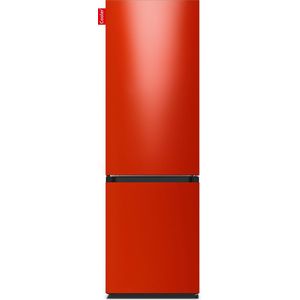 COOLER LARGECOMBI-ARED Combi Bottom Koelkast, E, 198+66l, Hot Rod Red Gloss All Sides