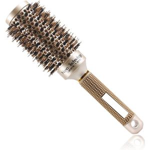 Ronde Keramische Haarborstel met Ionen en Zwijnenhaar voor Volumineuze Krullen en Glans