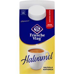 Koffiemelk friesche vlag halvamel 455ml | Pak a 455 milliliter