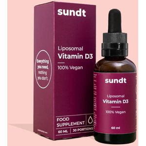 Vitamine D3 Supplement van Sundt© - Liposomaal - 60 ml - Glutenvrij - Vitamine D voor jouw immuunsysteem