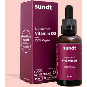 Vitamine D3 Supplement van Sundt© - Liposomaal - 60 ml - Glutenvrij - Vitamine D voor jouw immuunsysteem