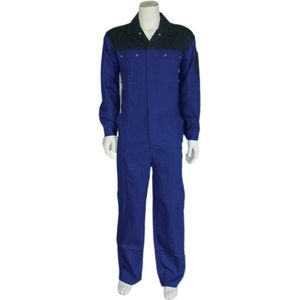 Yoworkwear Overall 100% katoen 2-kleurig korenblauw-navy maat 55