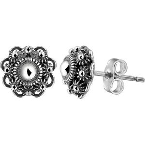 Lucardi Dames Zilveren oorbellen Zeeuwse Knoop - Oorbellen - 925 Zilver - Zilverkleurig