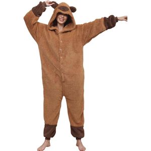 Dames Eendelige Pyjama Jumpsuit met Capuchon - Cozy Fleece Onesie voor Winter