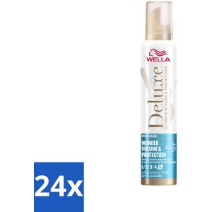 Wella – Deluxe Volume & Protection – Haarmousse – 200 ml - Voordeelverpakking - 24 stuks