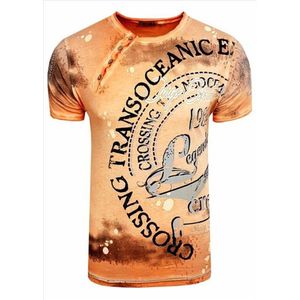 Rusty Neal - Heren T-shirt Orange - 15045