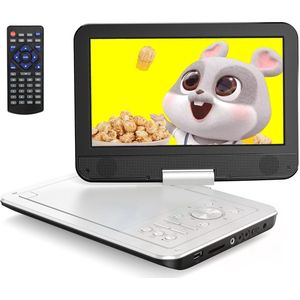 Draagbare DVD-speler 12,5 inch met autohouder en 10,5 inch LCD - Ononderbroken 4-6 uur afspelen, TV-synchronisatie en SD-kaart/USB-compatibiliteit