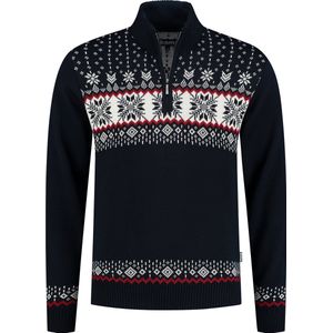 Kama Noorse trui - fijn gebreide merino wol - donkerblauw