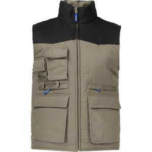 ProJob 2806 GEVOERDE VEST MET CONTRAST 642806 - Khaki - L