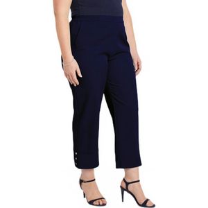 Rechte broek met semi-elastische tailleband