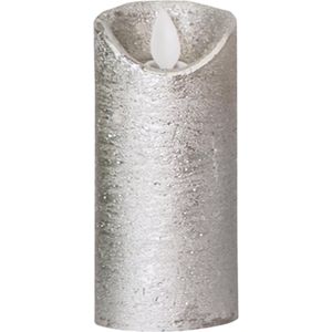 PTMD -Led kaars - Metallic zilver Xs - 5,5 x 5,5 x 12,5 cm