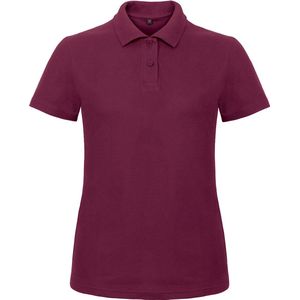 Dames Polo ID.001 Wijnrood merk B&C maat XL