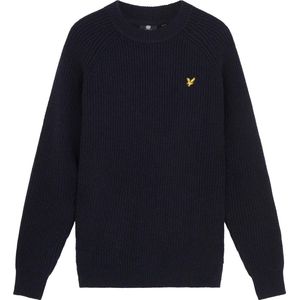 Lyle & Scott Shaker Stitch Mock Neck Jumper Truien & Vesten Heren - Sweater - Hoodie - Vest- Blauw - Maat XS
