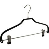 De Kledinghanger Gigant - Vlakke Blousehanger - Zwart - 40 cm - 10 Stuks - Met Anti-slip Coating