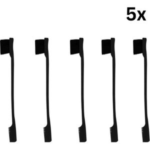FA-VE Slick Back Hair Brush - Set van 5 - Slickback Hairbrush - Haarborstel - Wenkbrauwborstel - Baardborstel - Hairbrush - Slick Back Brush - Slick Back Bun Brush - Zwart