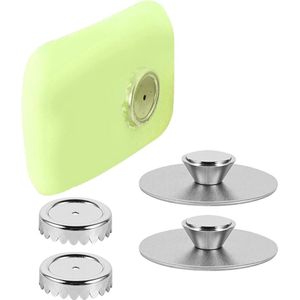 Set of 2 Magnetic Soap Dishes with Suction Cup - Stainless Wall Mounted Magnetic Soap Dish Holder for Bathroom Kitchen - 3M Glue Included