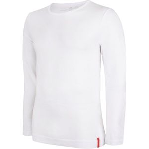 Undiemeister T Shirt Heren - Lange Mouwen - Anti-transpirant - Chalk White (Wit) - Mellowood Tencel - Ademend en Temperatuurregulatie - Slim Fit T-shirt - Ronde hals - Maat L