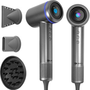 ByGrace HairWave Pro - Fohn - Fohn met Diffuser - Haardroger met 3 Opzetstukken - 3 Snelheden & 4 Temperaturen