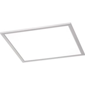 LED Plafondlamp - Plafondverlichting - Trion Povino - 26W - Warm Wit 3000K - Dimbaar - Vierkant - Mat Nikkel - Aluminium