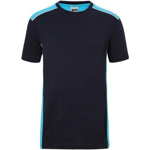 Fusible Systems - Heren James and Nicholson Workwear Level 2 T-Shirt (Navy/Turquoise)