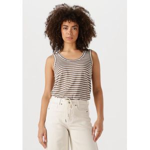 My Essential Wardrobe Lisamw Striped Top Tops & T-shirts Dames - Shirt - Bruin - Maat XS
