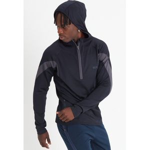 SCR. Togo Hardloopshirt - Thermoshirt Heren Lange Mouw - Met Rits - L - Donkerblauw