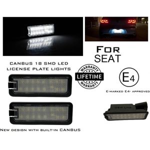 LED Kentekenverlichting set voor Seat Altea XL 5P5 5P8 Exeo 3R2 3R5 3R9 Ibiza 6J Sport FR Cupra Leon 1P1 5F1 Toledo 4 CANBUS LED Kenteken lampen set verlichting units 6000K wit licht