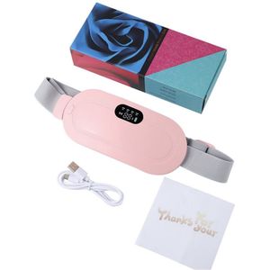 Menstruatie Warmteband met Massagefunctie – 4 Warmtestanden – Elektrische Buik- & Rugkruik – Roze
