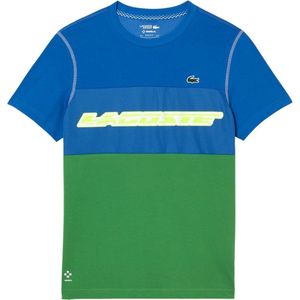 Lacoste T-Shirt Tennis x Daniil Medvedev Heren Blauw Groen