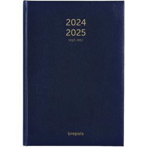 Brepols agenda 2024-2025 - 16 M - Bretime LIMA - Weekoverzicht - Blauw - 14.8 x 21 cm