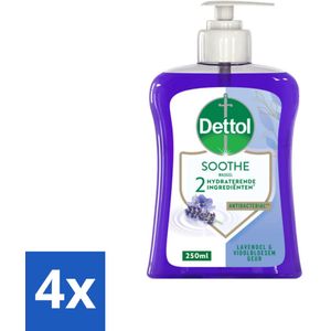 Dettol - Handzeep - Soothe - Lavendel & Vioolbloesem - 250 ml - Voordeelverpakking - 4 stuks
