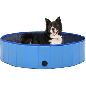 vidaXL Hondenzwembad - Inklapbaar - 120x30 cm - Blauw Hondenzwembad - Hond Baden - Zwembadaanbod - Cooling Pool - Hond Accessoires