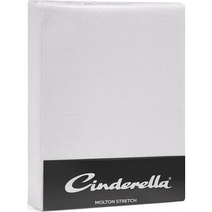 Cinderella Molton Hoeslaken - Matrasbeschermer voor Topper - 80/90 x 210/220 cm - tot 25 cm  - Wit
