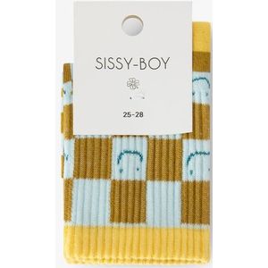 Sissy-Boy - Donkergroene sokken met blokjespatroon