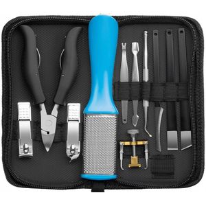 12-delige Set voor Ingegroeide Nagels met Nagelriemknipper en Etui