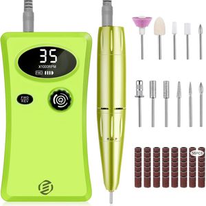 Equivera Nagelfrees - Nagelfrees set - Nagelfrees elektrische - Nagelfrees Electrisch - Nagelfrees Manicure Pedicure - Manicure set - Manicureset - Pedicureset - Pedicure set - Nagelfrees Machine - Elektrische nagelvijl voor gelnagels - Nagelfreesmac