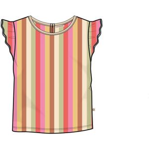 Multi Stripes | Ruffle Shirt | Gestreept T-shirt met ruffles | Your Wishes