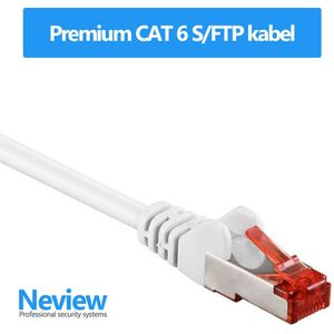 Neview - 7.5 meter premium S/FTP kabel - CAT 6 - Wit - Dubbele afscherming - (netwerkkabel/internetkabel)