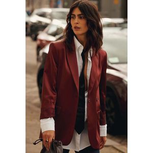 Summum Woman Blazer bordeaux (Maat: 38) - Effen