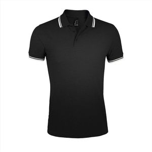 SOL'S Men´s Polo Shirt Pasadena L591 - Black/White - 3XL
