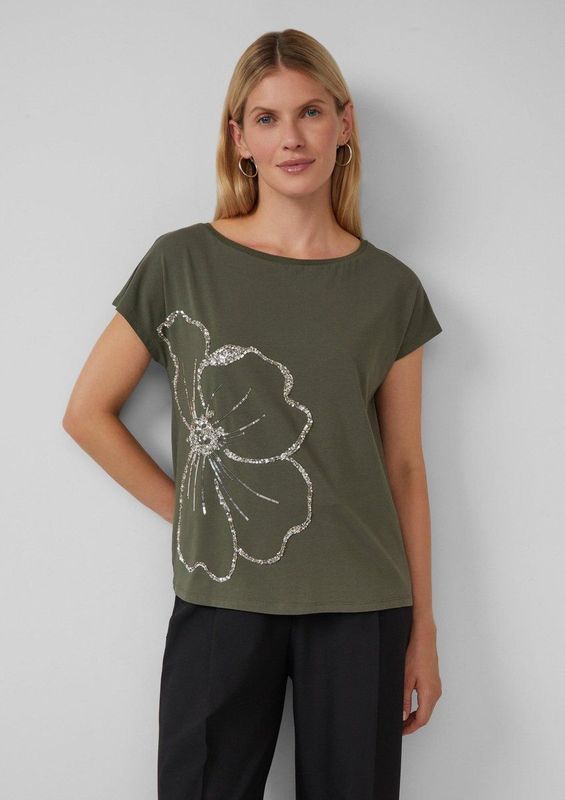 s.Oliver - T-Shirt - Mouwloos - Met Pailletten