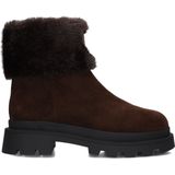 Blauer - Enkellaarsjes - Donkerbruin - Leer - Blokhak