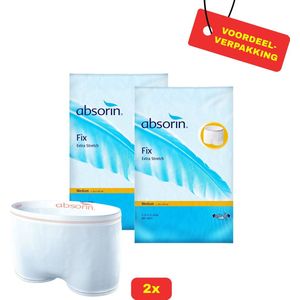 2x Absorin Fix Extra Stretch Maat M - 2x 5 stuks - Voordeelverpakking!
