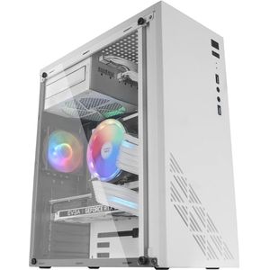 ApexArte® Computer Behuizing MZ100 - Computerkast Met RGB Ventilator - Desktop PC Case Voor ATX, Micro-ATX en Mini-ITX