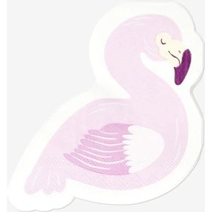 Papieren Servetten Flamingo (16st) - 14 x 8 centimeter - roze - pink
