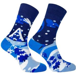 La Pèra Kerstsokken - Kerstsok - Maat 43-46 - Unisex - Licht Blauw - Katoen - Happy Sokken - Kerst - Happy Socks - Cadeau