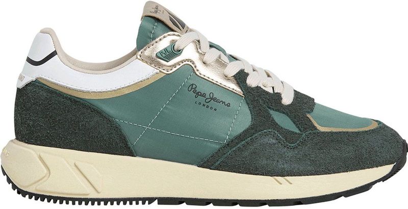 Pepe Jeans - PLS600010 Marlon - Leren Sneakers - Zwart - Plat - Veters - Casual