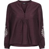 ONLY - Blouse 'ONLKana' - Wijnrood - Wijde Blouse
