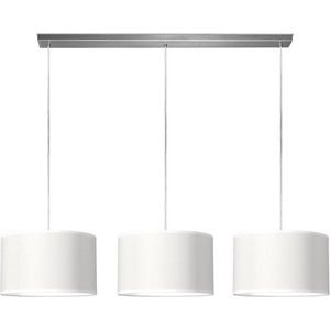 Home Sweet Home hanglamp Bling - verlichtingspendel Beam inclusief 3 lampenkappen - lampenkap 35/35/21cm - pendel lengte 100 cm - geschikt voor E27 LED lamp - wit