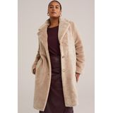 WE Fashion Dames jas van imitatiebond - Curve